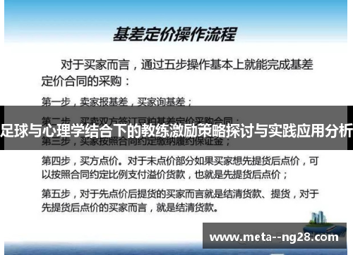 足球与心理学结合下的教练激励策略探讨与实践应用分析
